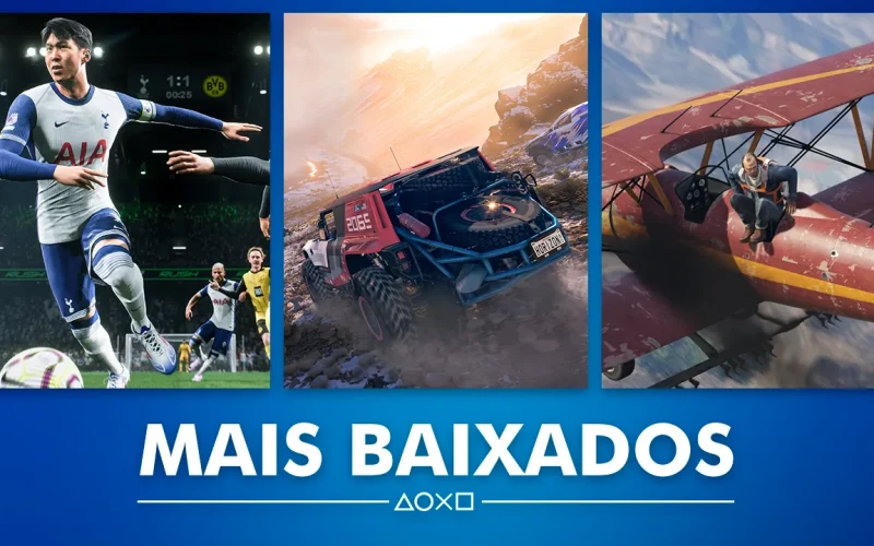 Jogos mais baixados da PlayStation Store em maio 2023