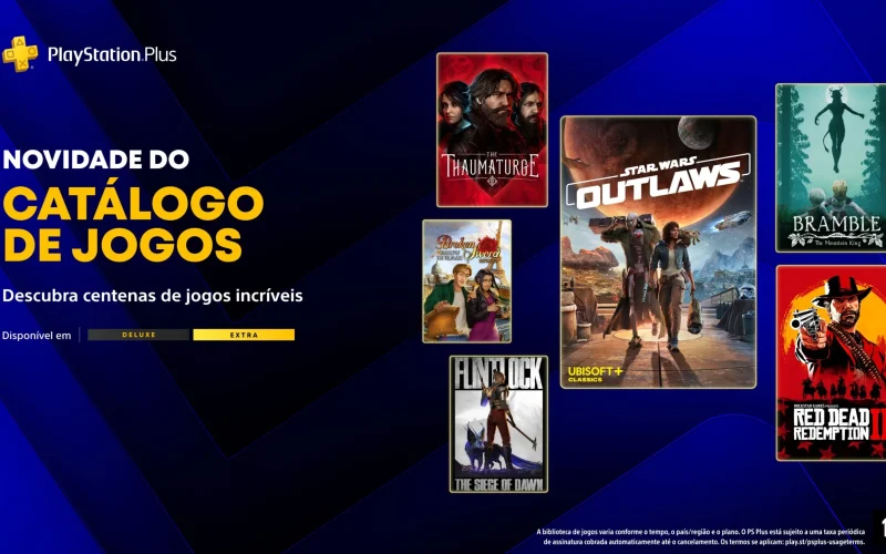 Novos jogos do PlayStation Plus em maio: Star Wars Outlaws e mais