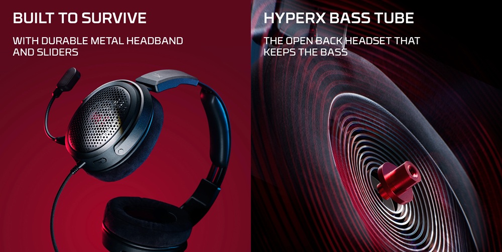 HyperX apresenta headset gamer open-back com foco em áudio natural Divulgação dos primeiros fones abertos da HyperX para gamers