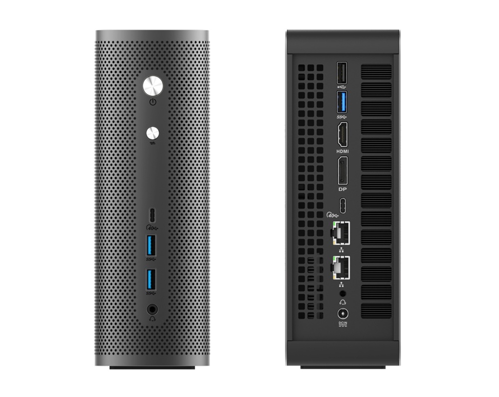 Mini PC da Honor de frente e de costas