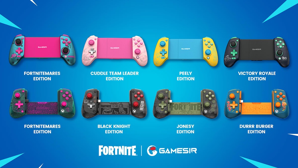 GameSir apresenta novos visuais de Fortnite nos controles G8 Plus e X5 Lite Coleção Fortnite de controles GameSir