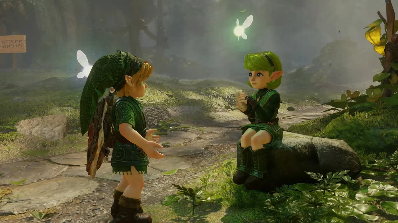 Link em The Legend of Zelda Ocarina of Time para Nintendo Switch 2