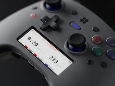 Genki Manta: Controle Gamer com Tela e Gatilhos de 3 Estágios