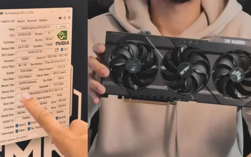 Modder cria RTX 3070 Ti inédita com 16 GB de memória GDDR6