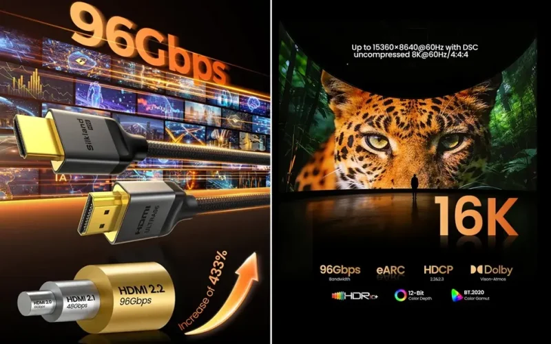 Primeiro cabo HDMI 2.2 à venda com suporte a 96Gbps de banda