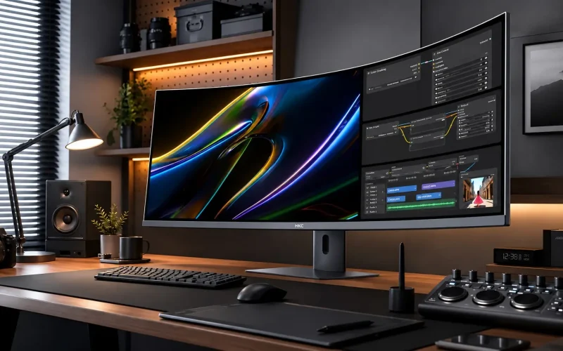 HKC lança monitor ultrawide com formato e resolução inovadores
