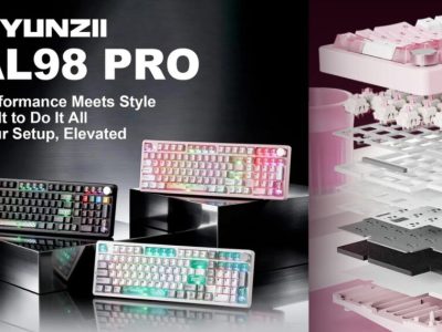 Yunzii AL98 Pro: Teclado Mecânico Full-Size Sem Fio e Compacto