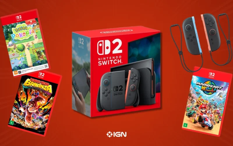 Amazon lança 15 combos do Nintendo Switch 2 com jogos e acessórios imperdíveis