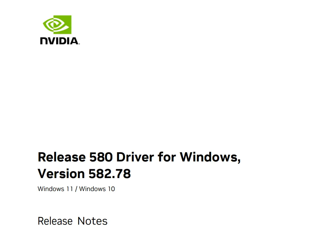 NVIDIA lança driver de segurança GeForce 582.78 para placas das séries GTX 700, 900 e 10 Nvidia release nites