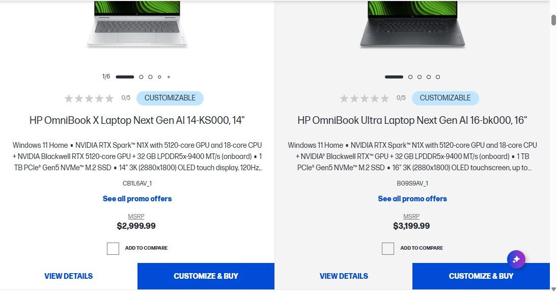 Notebooks com RTX Spark da NVIDIA têm preços a partir de US$ 4.999 Notebooks com RTX Spark da NVIDIA têm preços a partir de US$ 4.999