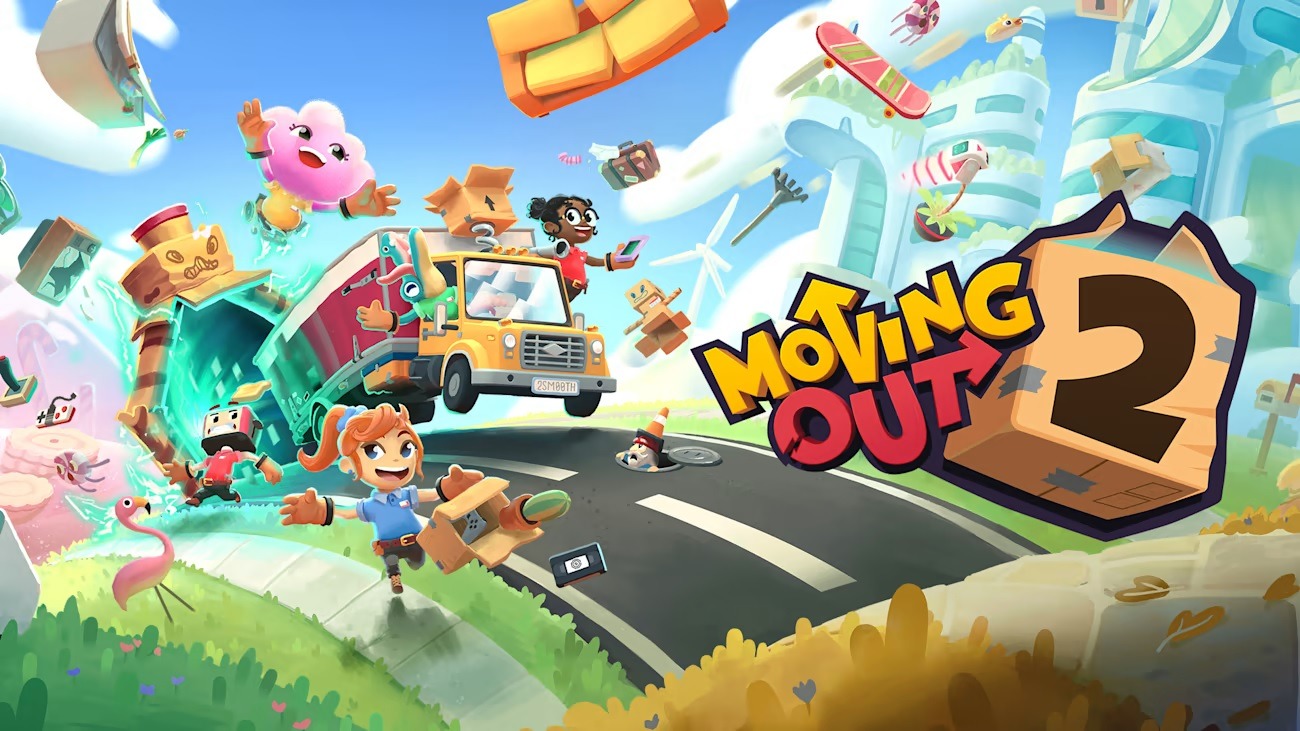 15 Jogos Imperdíveis para Co-op Local no Nintendo Switch 2 Arte de Moving Out 2