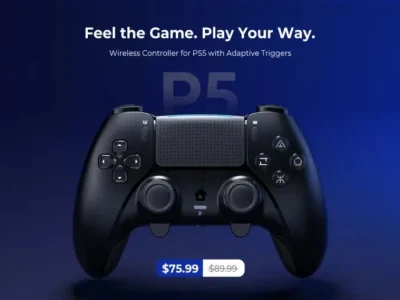 Controle P5 da Abxylute traz melhorias ao DualSense para gamers