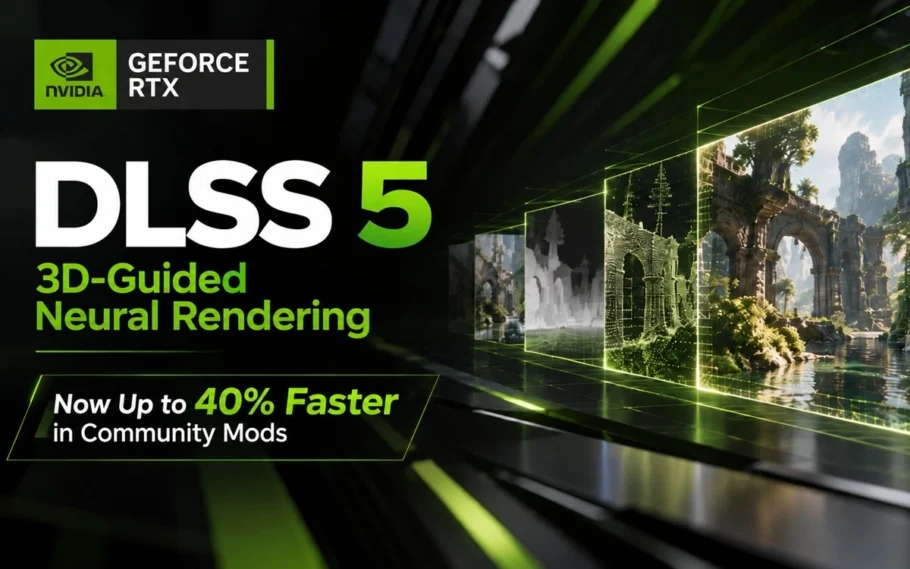 DLSS 5: Aumentos de até 40% nos FPS em jogos não suportados já estão sendo testados! Nova versão do DLSS 5 já roda em jogos sem suporte e entrega até 40% mais FPS
