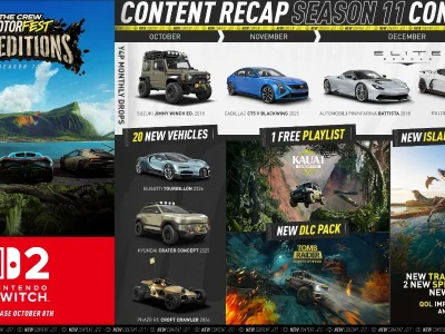 The Crew Motorfest no Switch 2: Exploração e Colaboração com Tomb Raider na Temporada 11