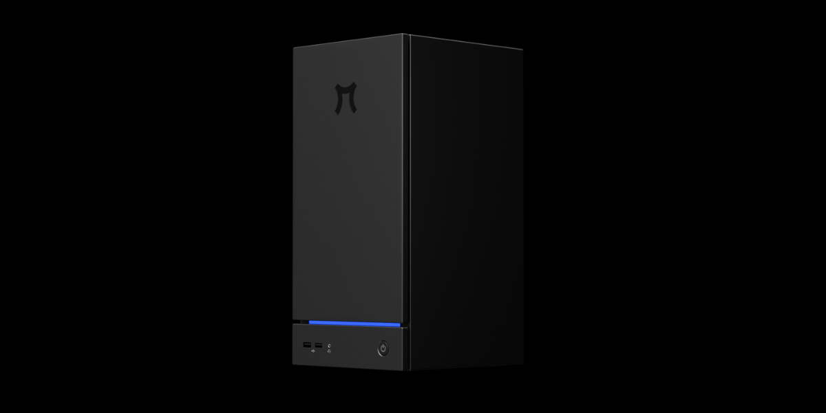 Pimax apresenta mini PC alongado para SteamOS inspirado nas Steam Machines