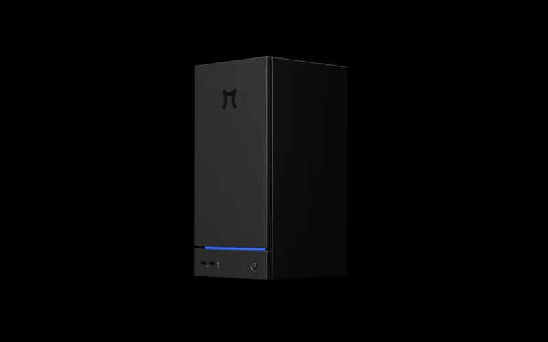 Pimax apresenta mini PC alongado para SteamOS inspirado nas Steam Machines